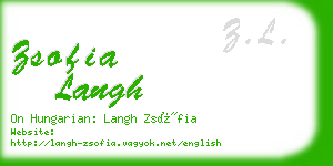 zsofia langh business card